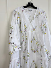 Ganni Tiered Floral-Print Organic Cotton Poplin Mini Dress (L/42)