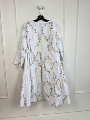 Ganni Tiered Floral-Print Organic Cotton Poplin Mini Dress (L/42)