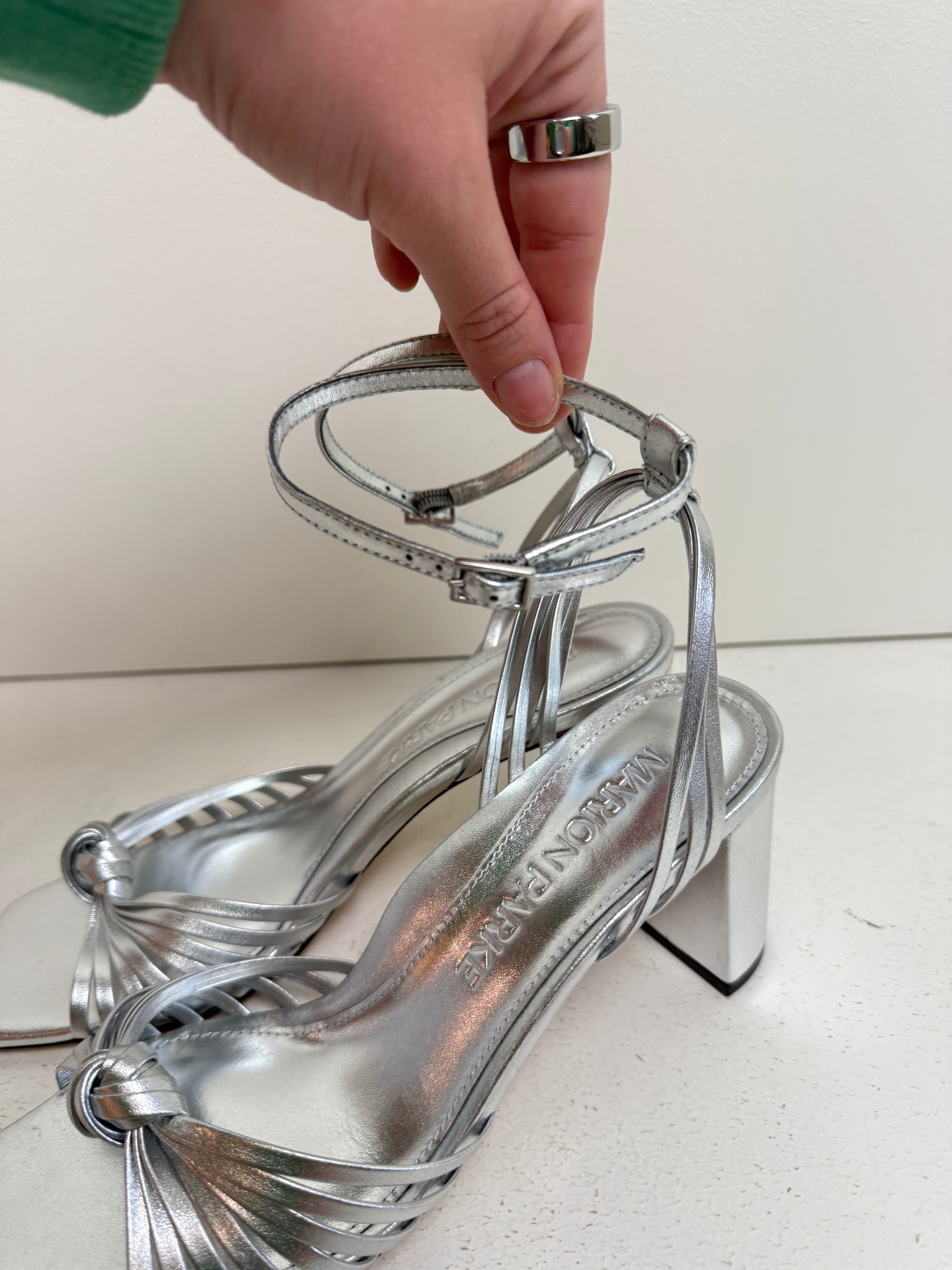 Marion Parke Silver Faye Heels (39)