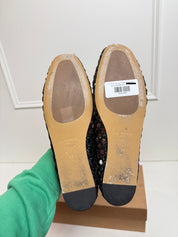 Le Monde Beryl Regency Slipper in Black Woven Leather (39)