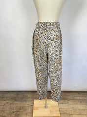 Raquel Allegra Raw Silk Print Pants (S/M)