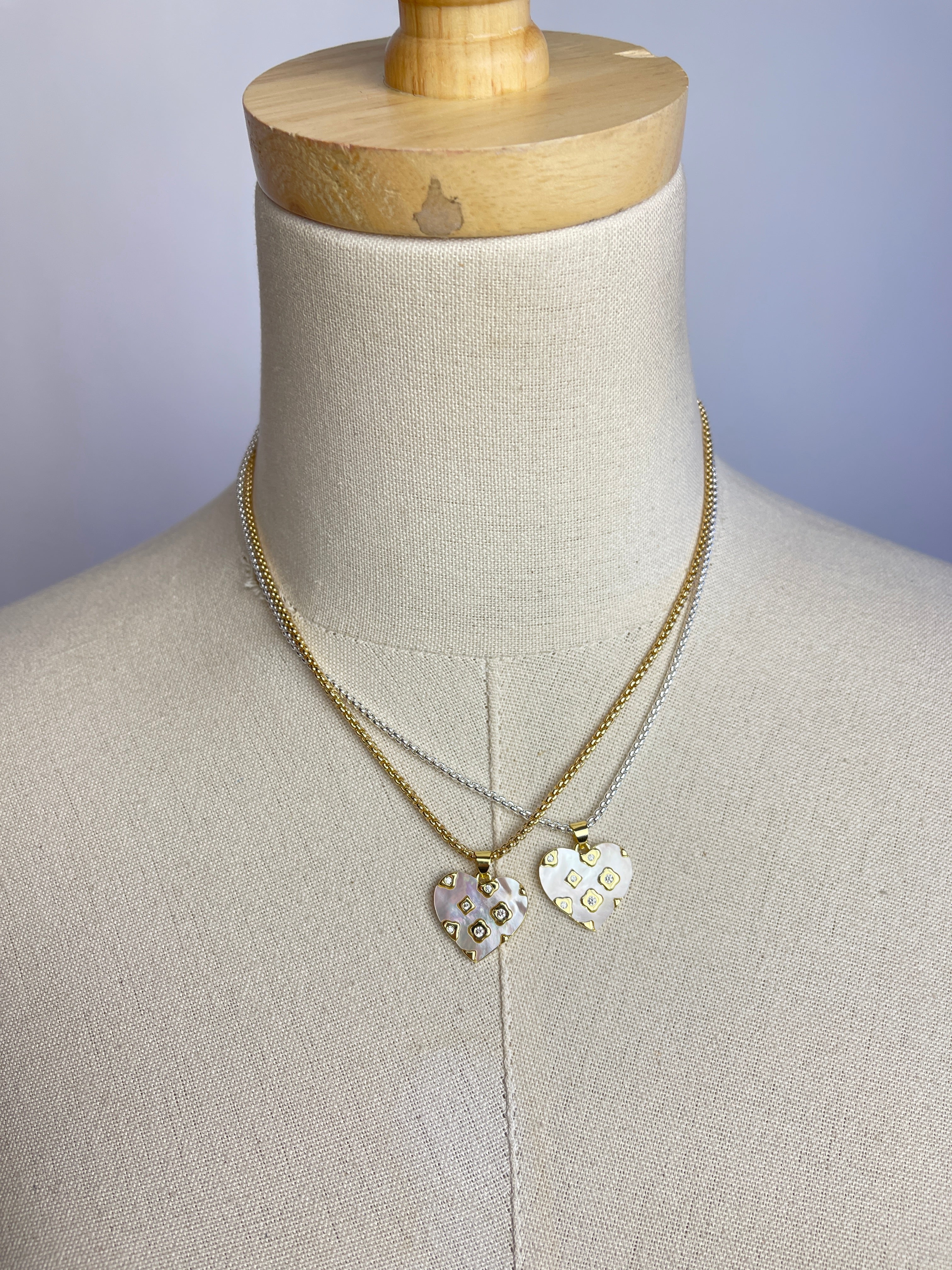 {made} community - Shell of Hearts Necklace | Gold & Silver