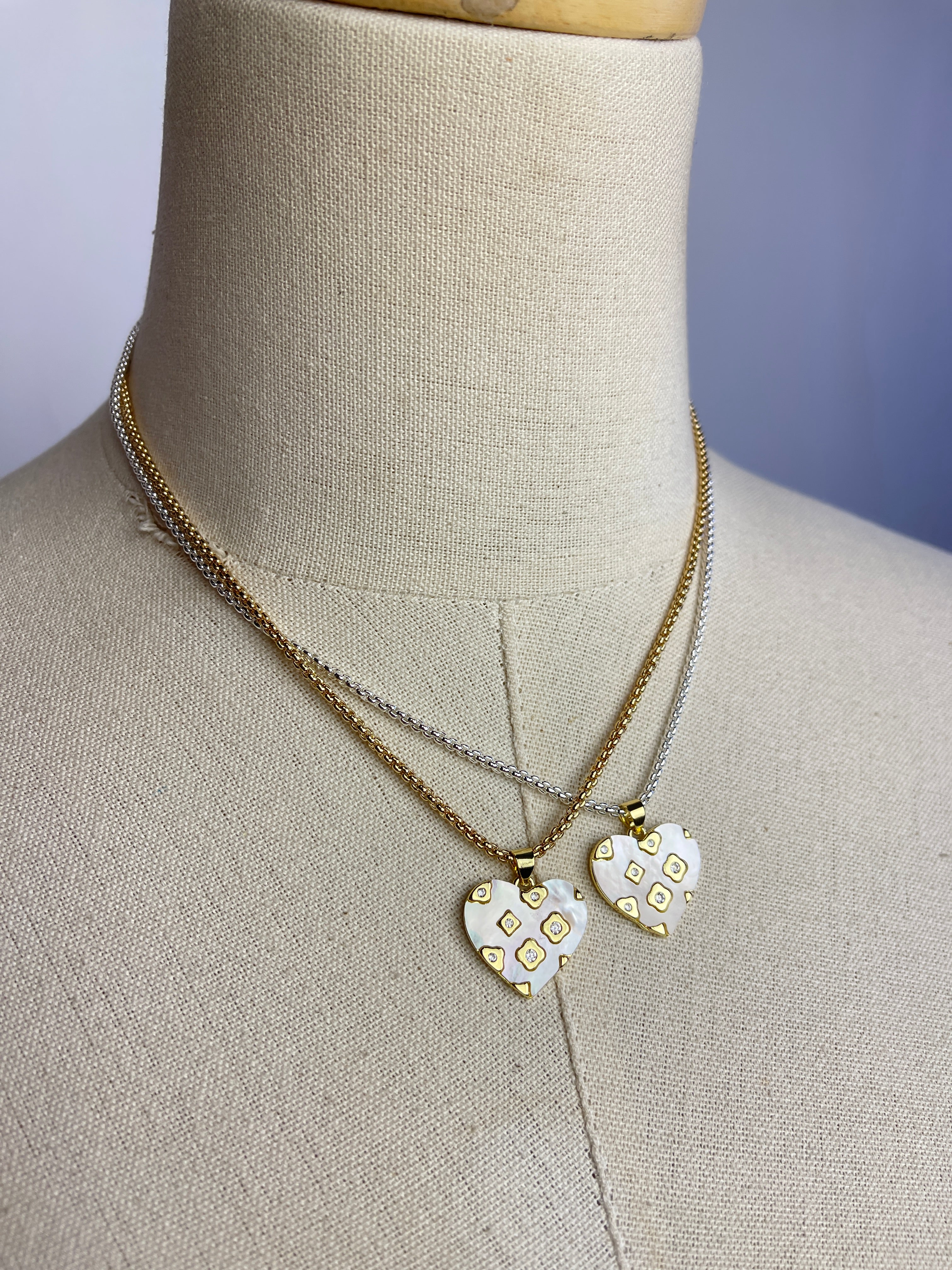 {made} community - Shell of Hearts Necklace | Gold & Silver