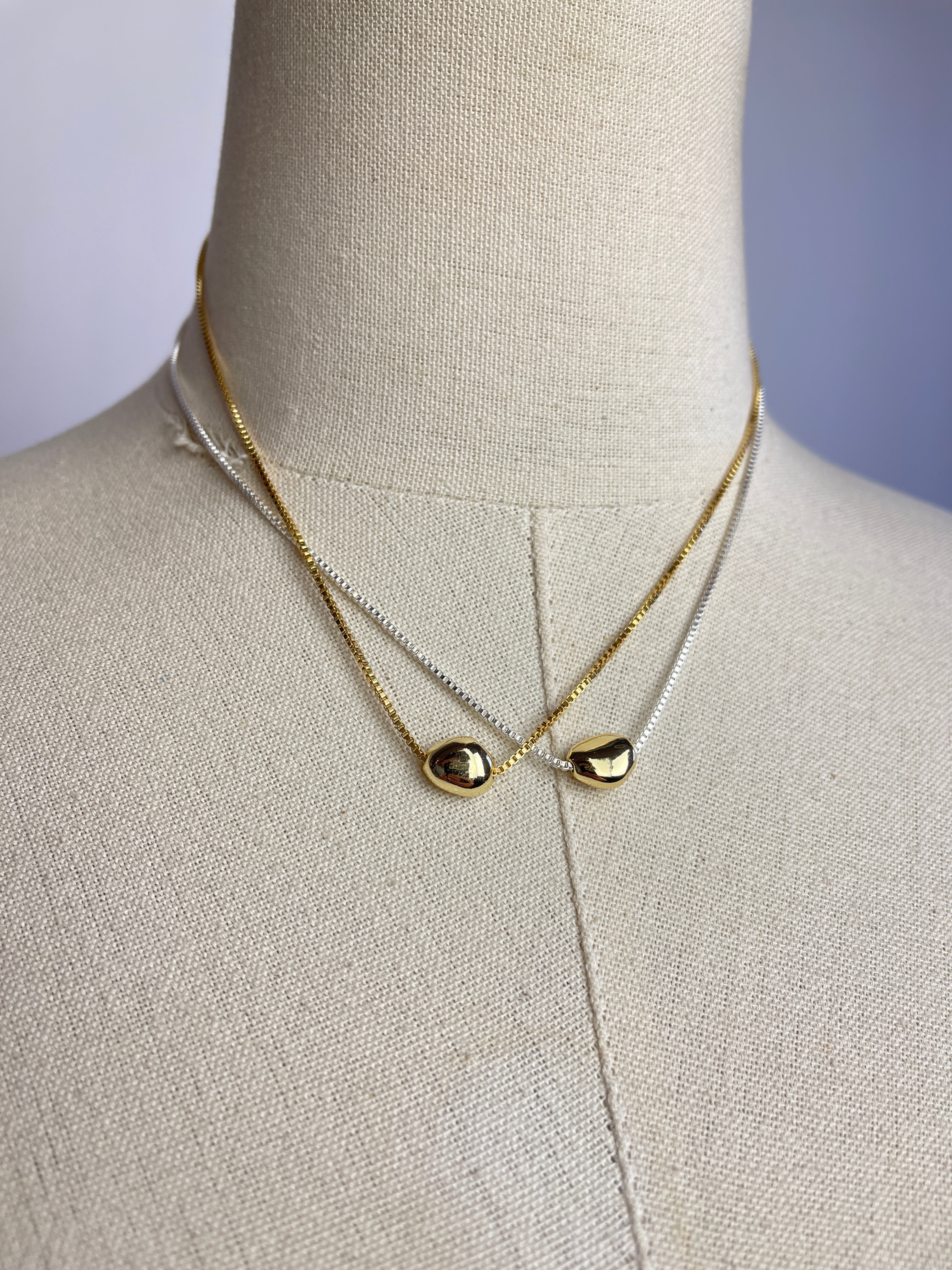 {made} community - Bean Necklace | Gold & Silver