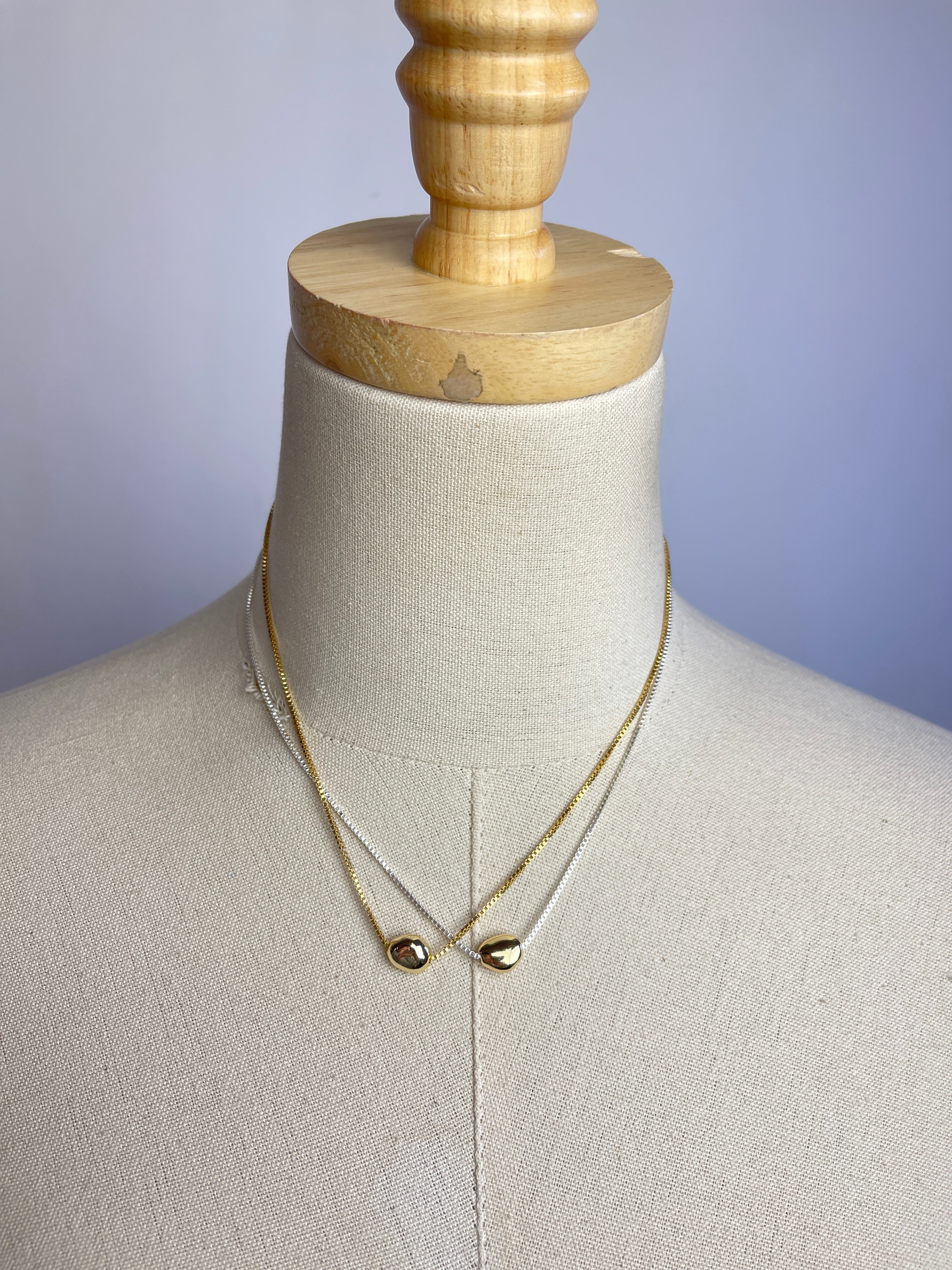 {made} community - Bean Necklace | Gold & Silver