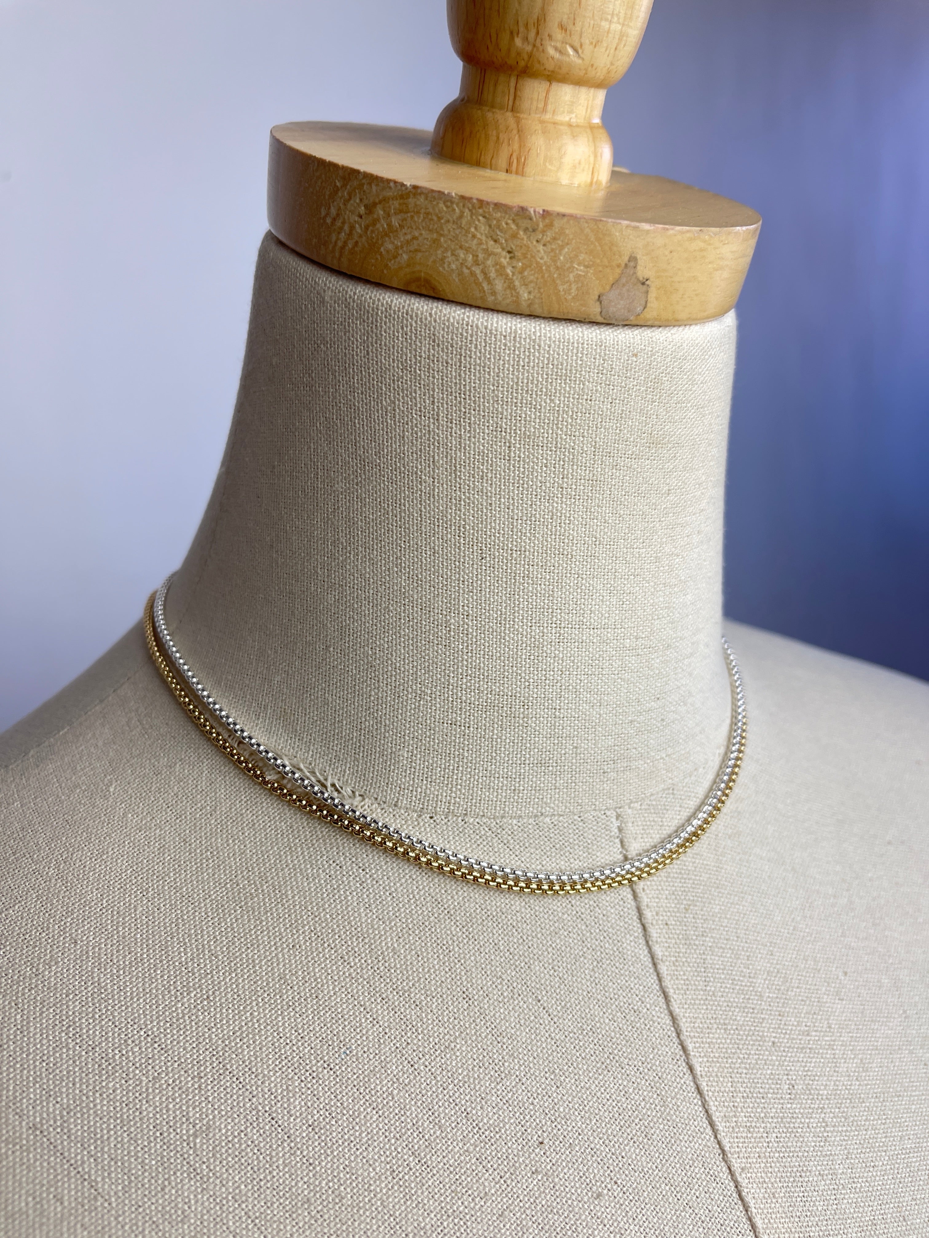 {made} community - Mini Snake Layering Necklace | Gold & Silver