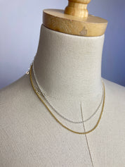 {made} community - Fine Line Chain Layering Necklace | Gold & Silver