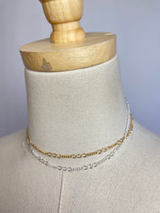 {made} community - Open Chain Layering Necklace | Gold & Silver