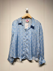 Lisa Says Gah Blue Pattern Top (L)