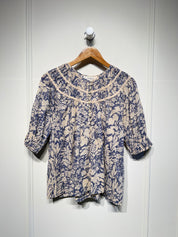 The Great Blue Floral Blouse (M)