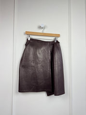 Vintage Chanel Leather Wrap Skirt (FR38/M)