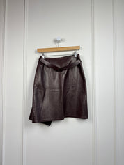 Vintage Chanel Leather Wrap Skirt (FR38/M)