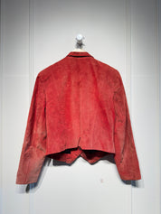 Vintage Red Suede Frontier Coat (M)