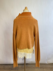 Free People Orange Layered Sweater (L)