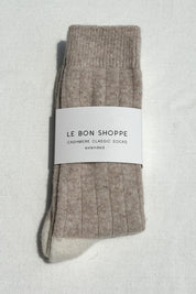 Le Bon Shoppe - Extended Classic Cashmere Socks | Fawn