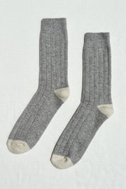 Le Bon Shoppe - Extended Classic Cashmere Socks | Grey Melange