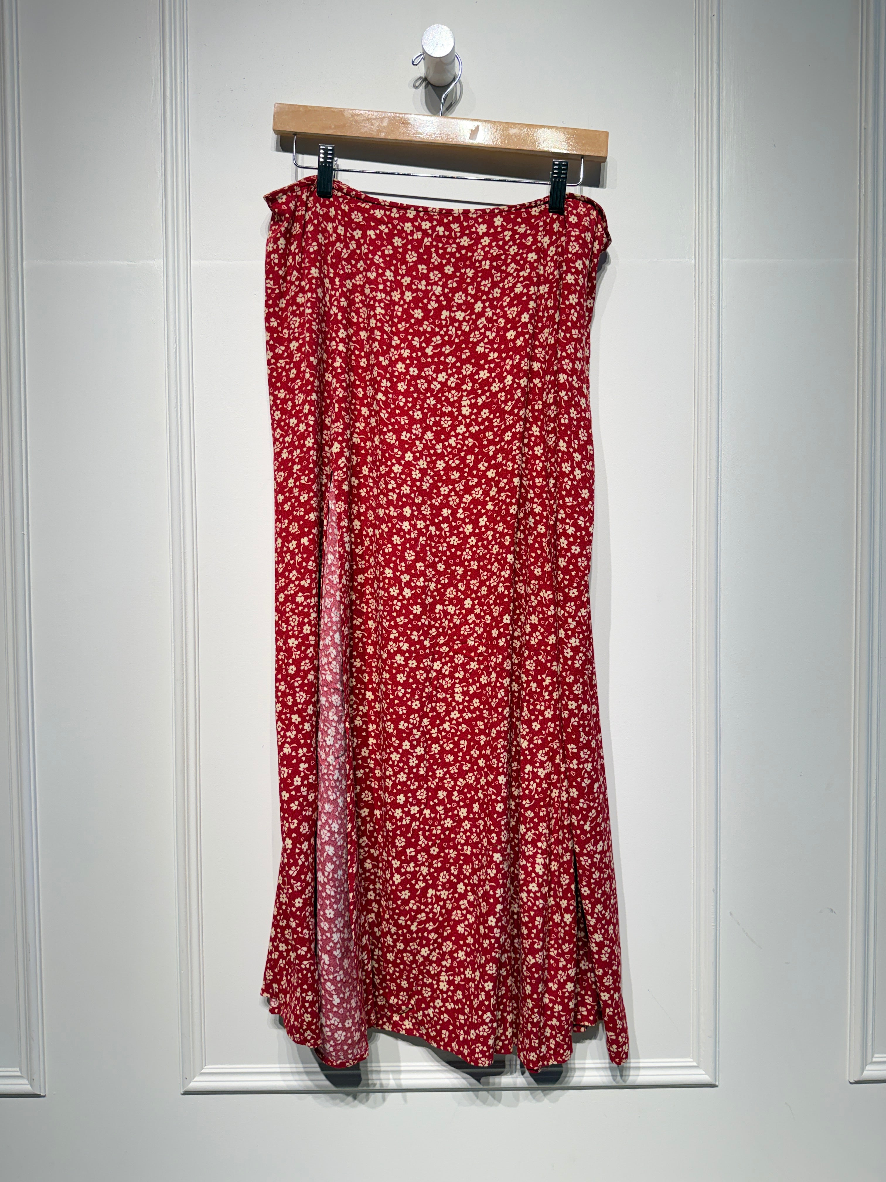Reformation Red Pattern Skirt (12/L)
