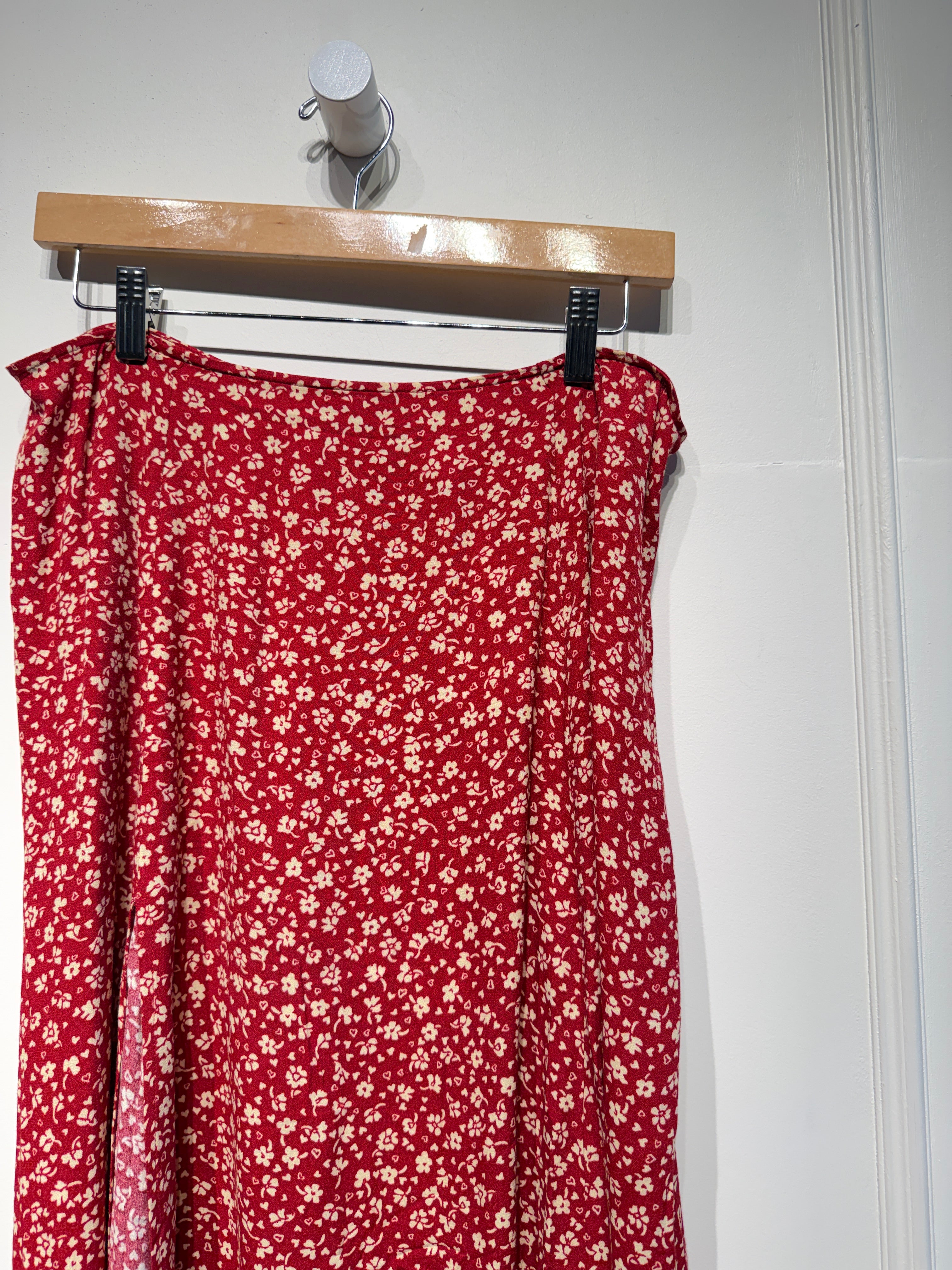 Reformation Red Pattern Skirt (12/L)