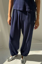 Le Bon Shoppe - Pointelle Balloon Pants | Navy