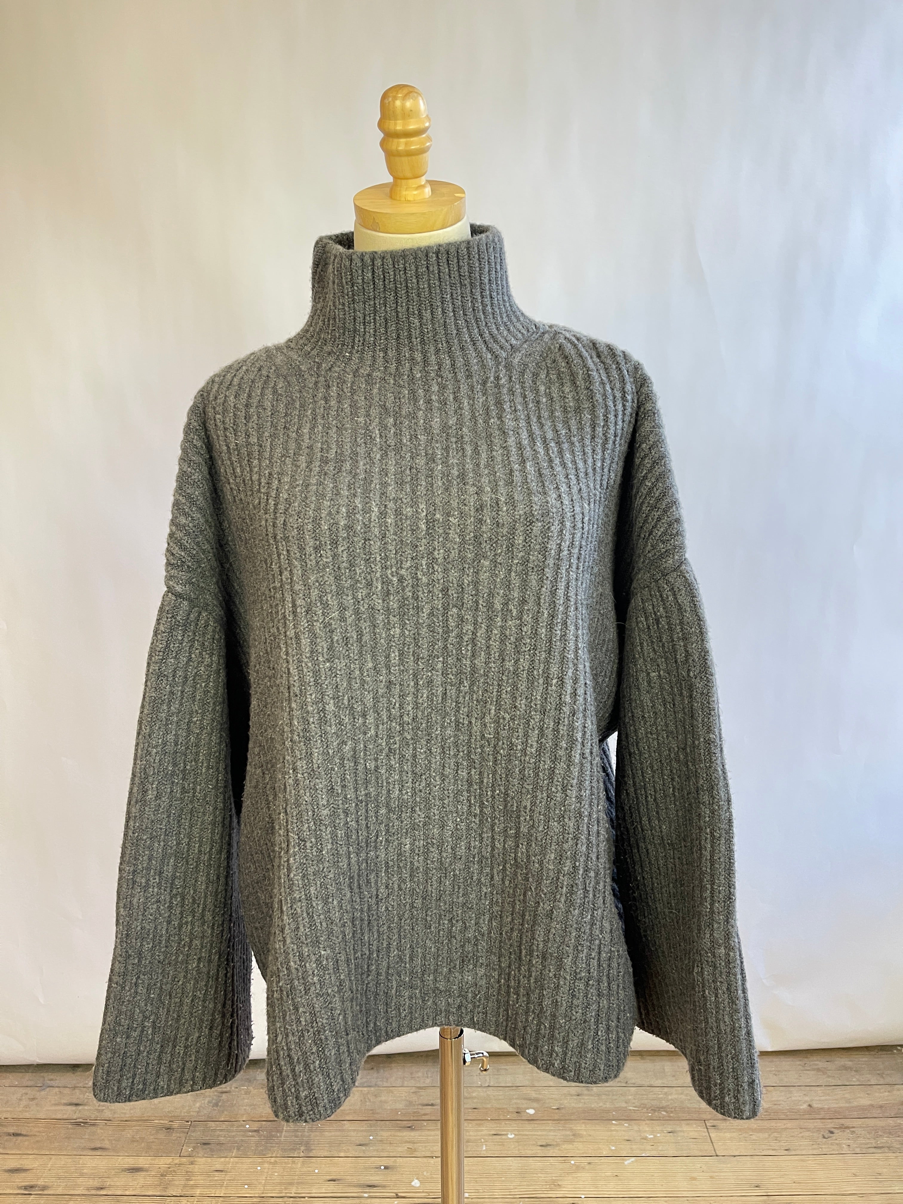 Nanushka Grey Ribbed Sweater (S)