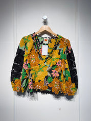 Farm Rio Black Lace Top (M)