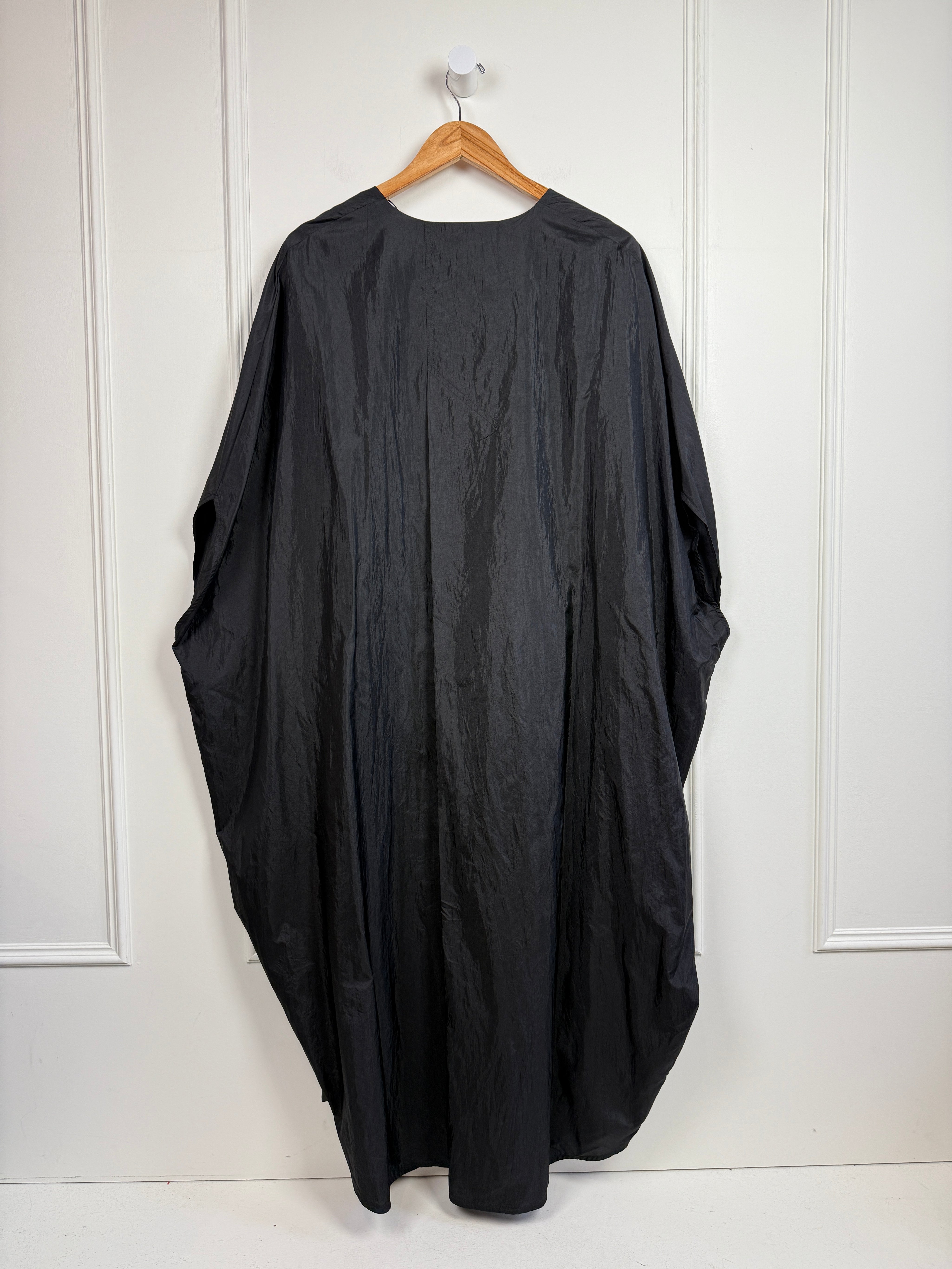Jil Sander Poly Silk Black Dress (L/44)