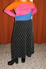 Staud Lena Printed Midi Skirt (L)