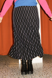 Staud Lena Printed Midi Skirt (L)