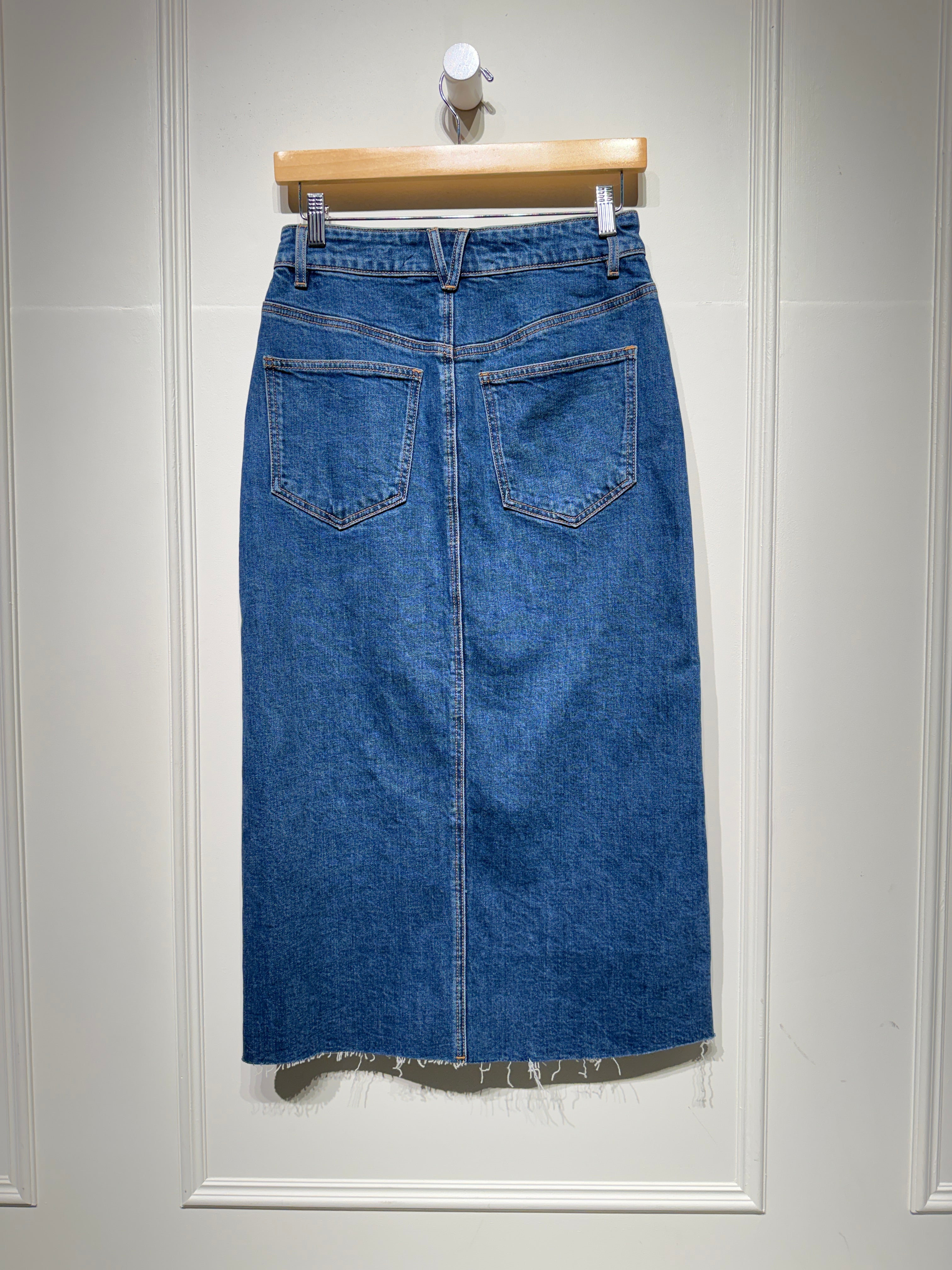 Veronica Beard Denim Midi Skirt (S/27)