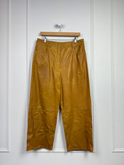 Tibi Yellow Lamb Leather Sculpted Pant (12/31)