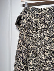 Vintage Linen Blend Pattern Skirt (1X)