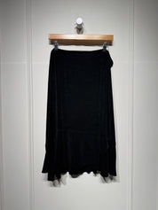 Vintage Laura Ashley Black Ribbed Skirt (2X)