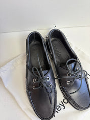 Aeyde Black Boat Shoes (39)
