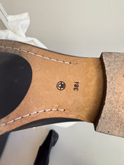 The Row Mensy Leather Loafers in Navy (38.5)