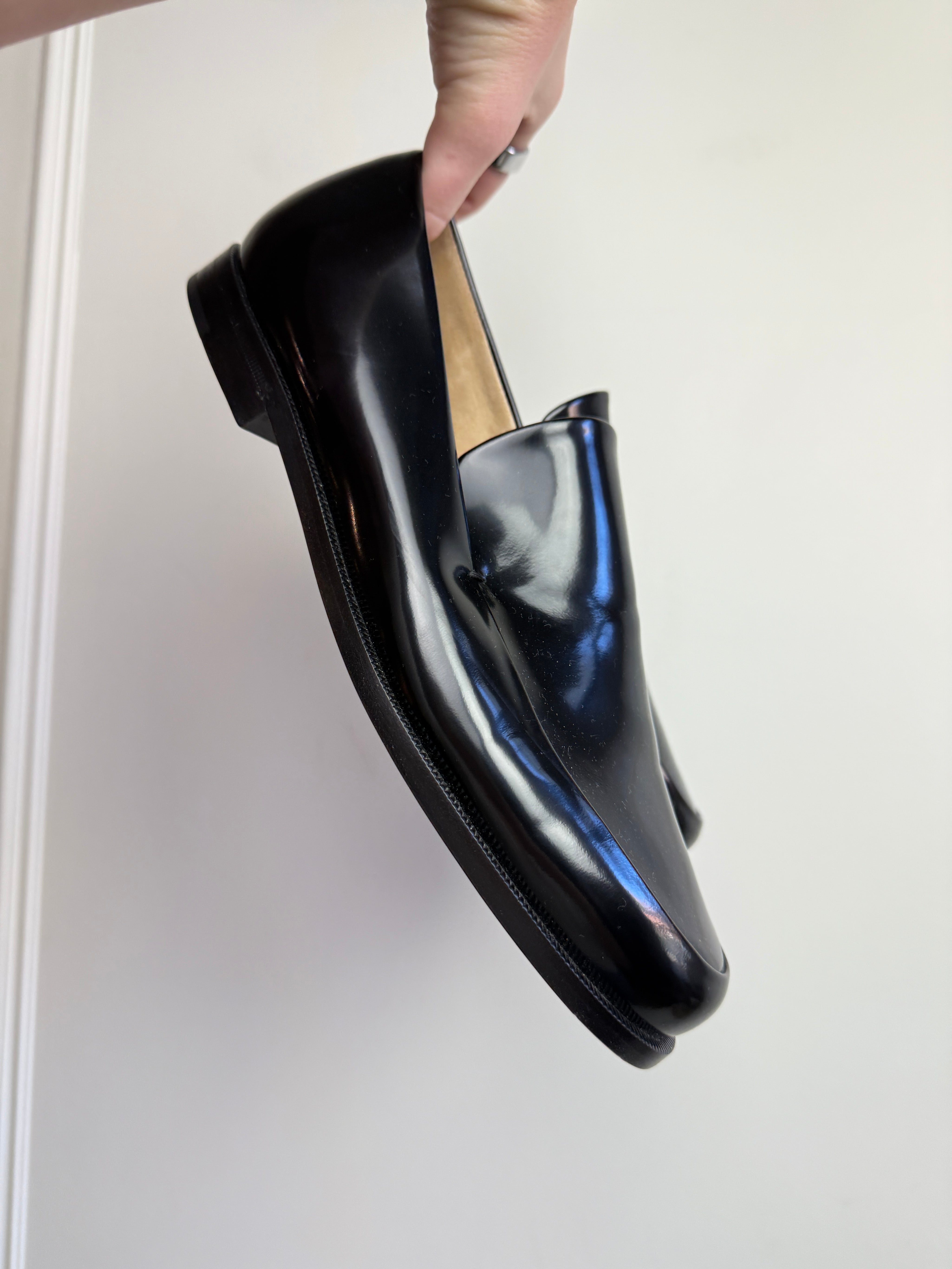 Khaite Black Patent Alessio Loafers (39.5)