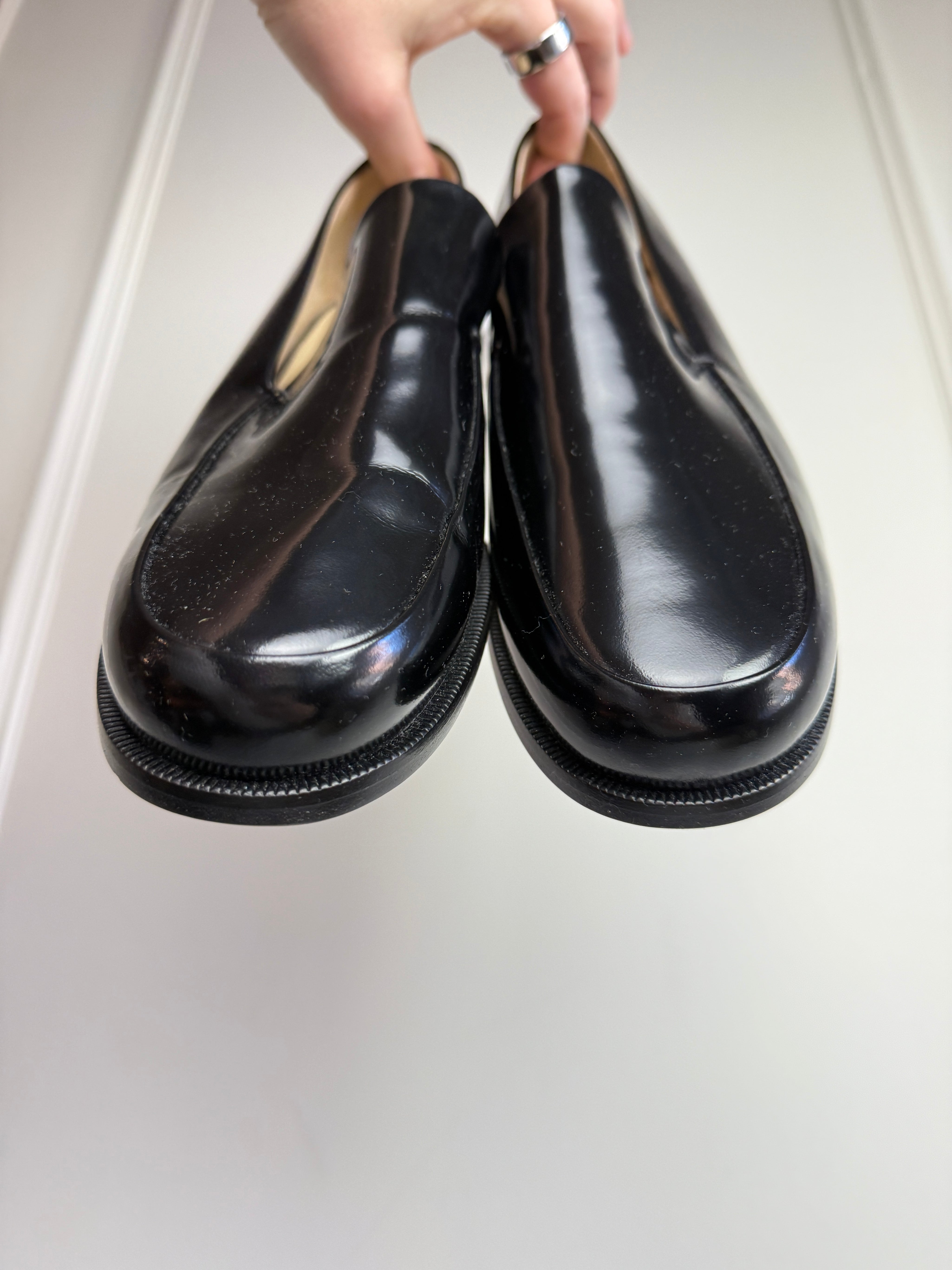 Khaite Black Patent Alessio Loafers (39.5)