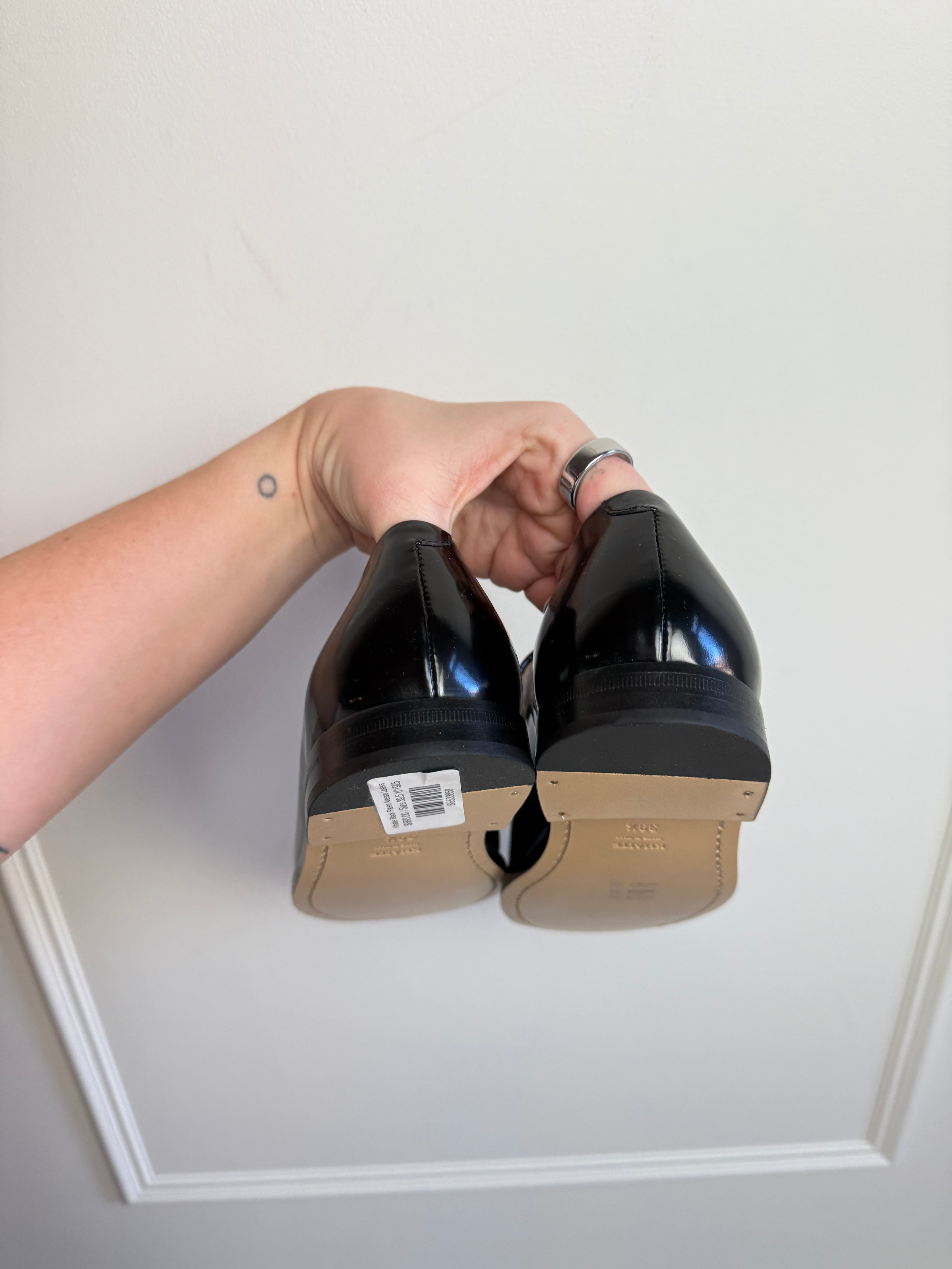 Khaite Black Patent Alessio Loafers (39.5)