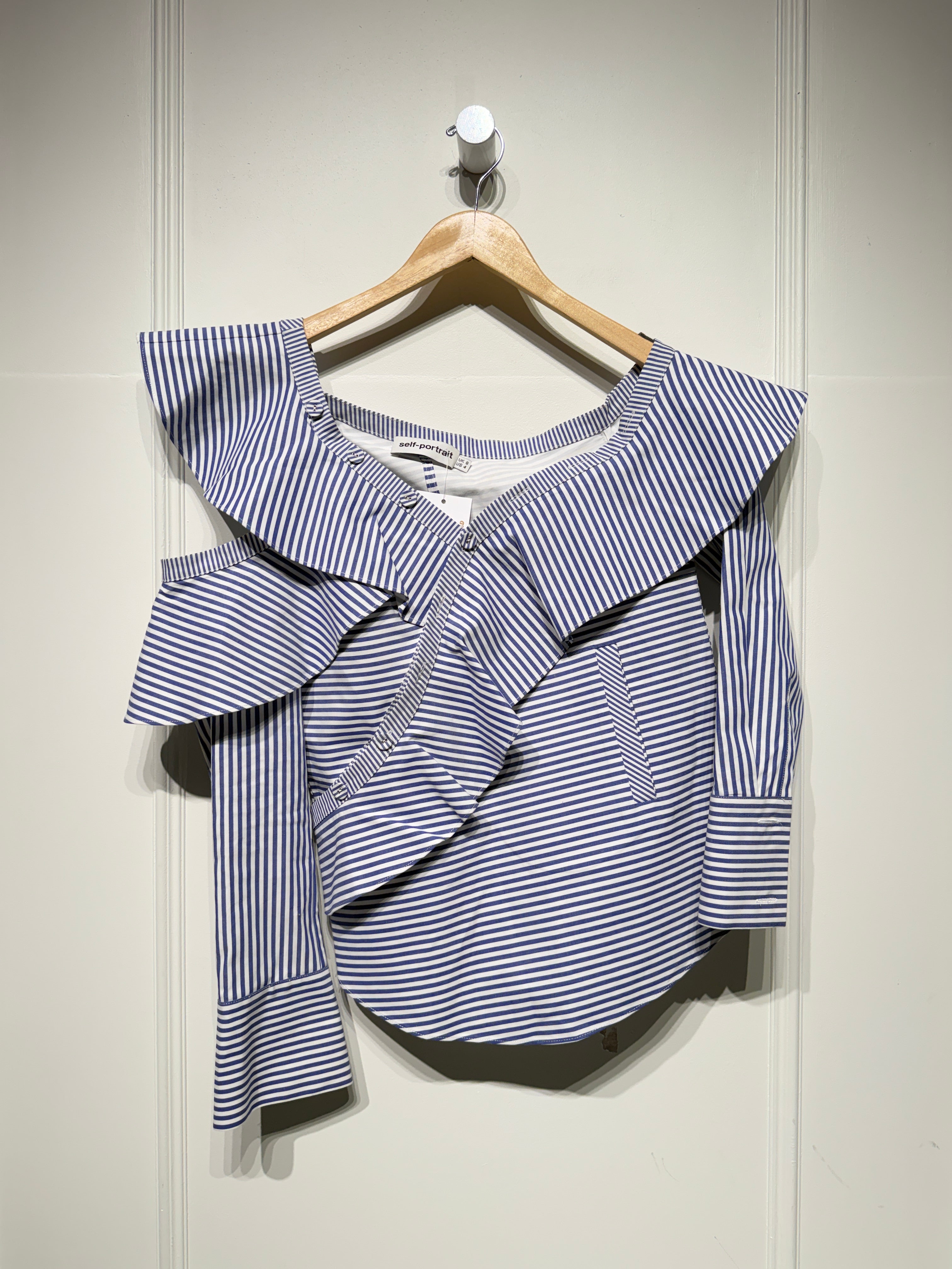 Self Portrait Striped Blouse (4/S)