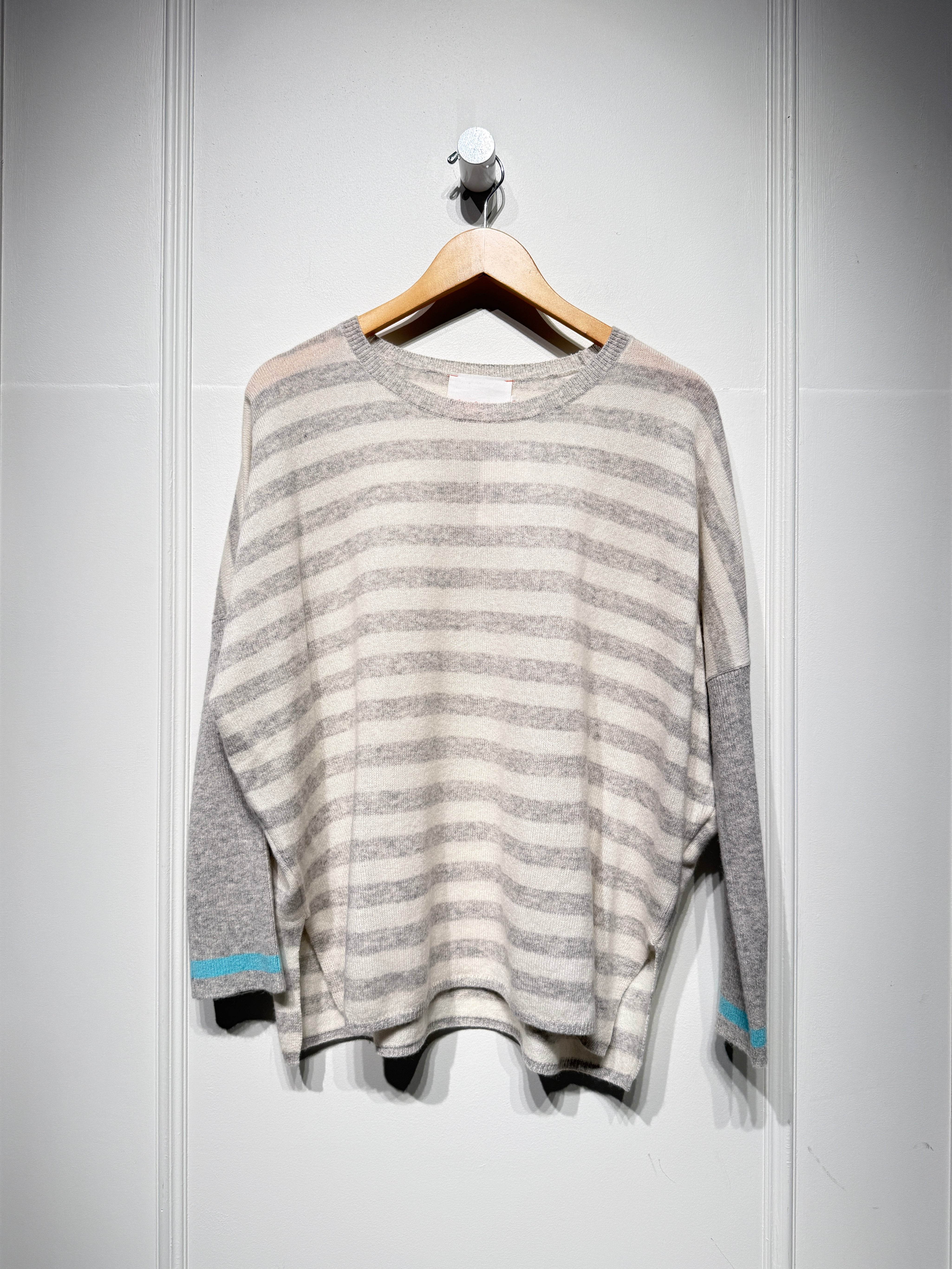Absolut Cashmere Striped Crew Neck (M)