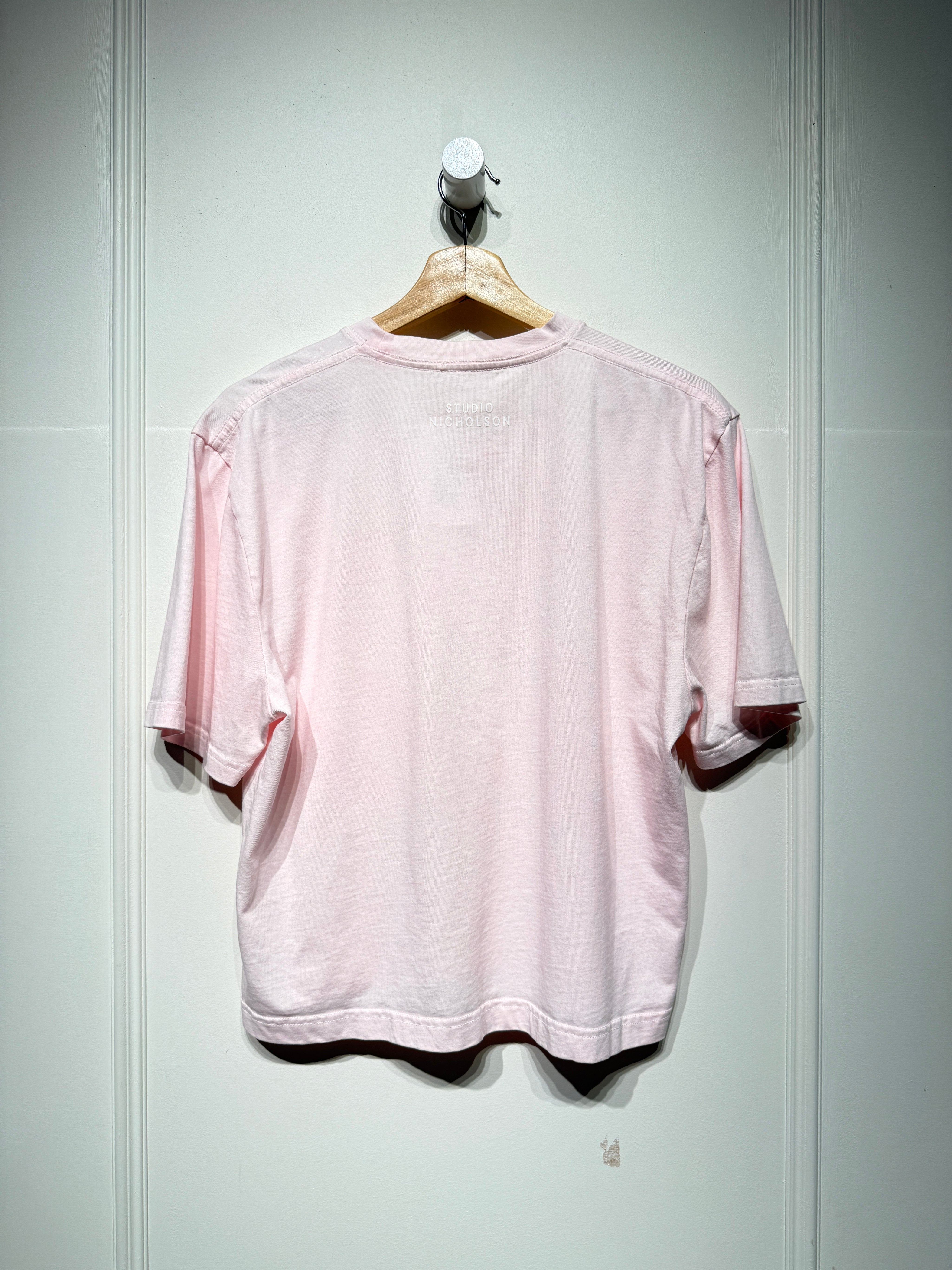 Studio Nicholson Short Sleeve Pink Tee (L)