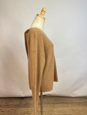 Theory Camel Cashmere Twist Sweater (L)