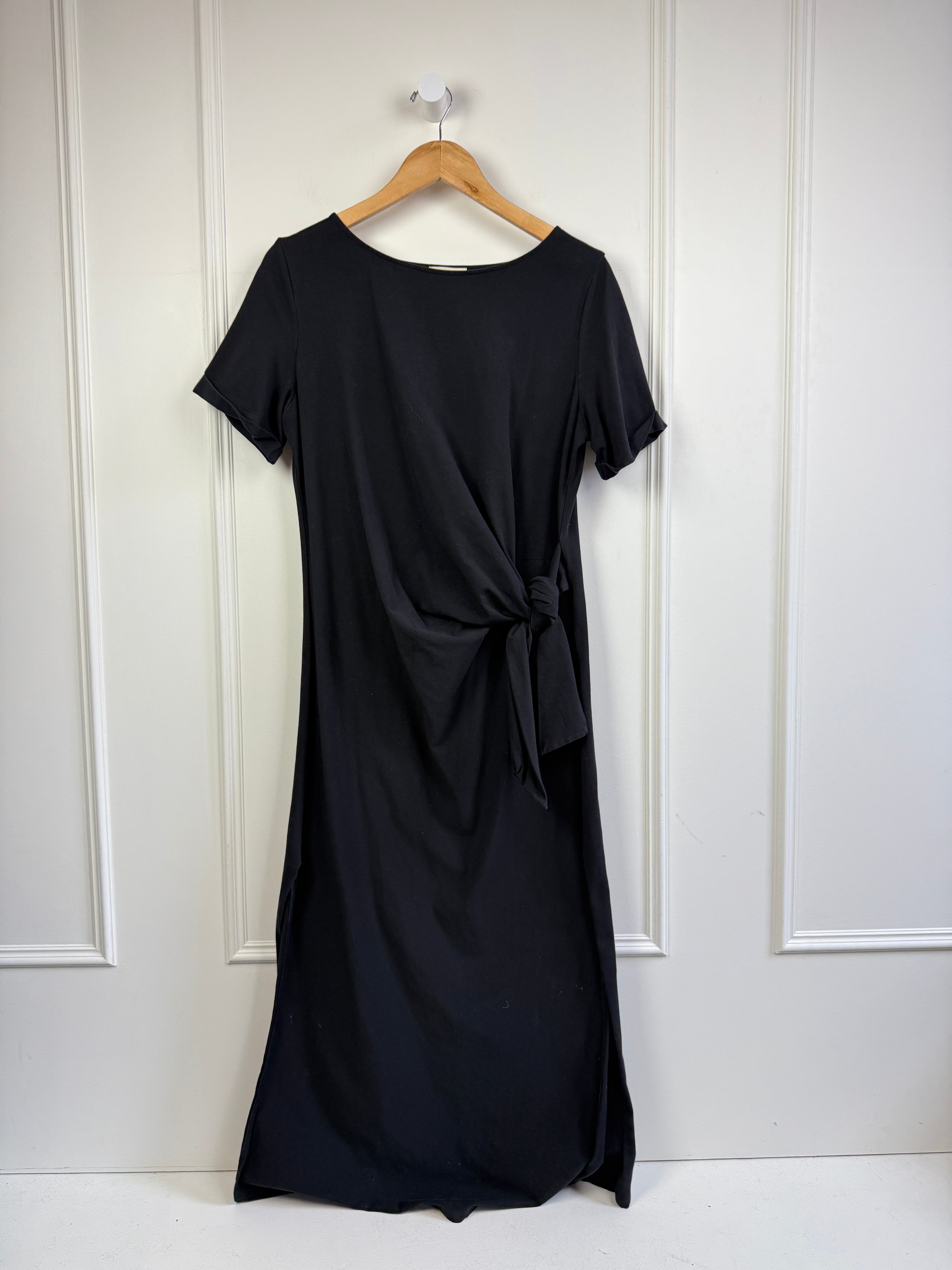 Sezane Black Tie Waist Dress (L)