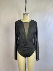 Gentle Fawn Sheer Lace Bodysuit (L)