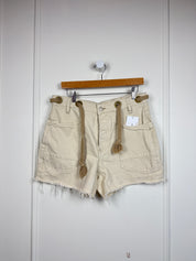 Free People Cream Shorts (M/28)