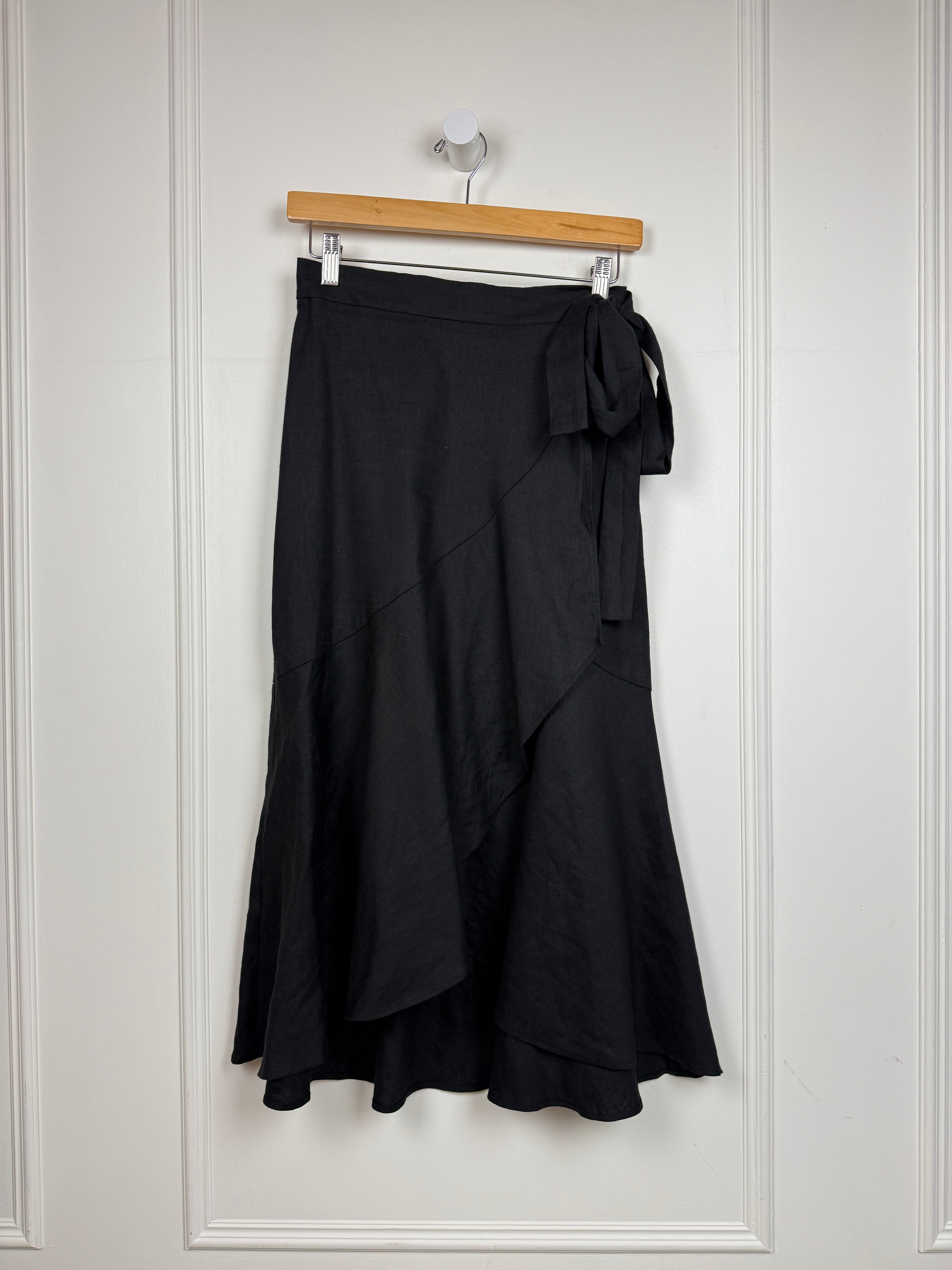 Cuyana Black Wrap Skirt (XS)