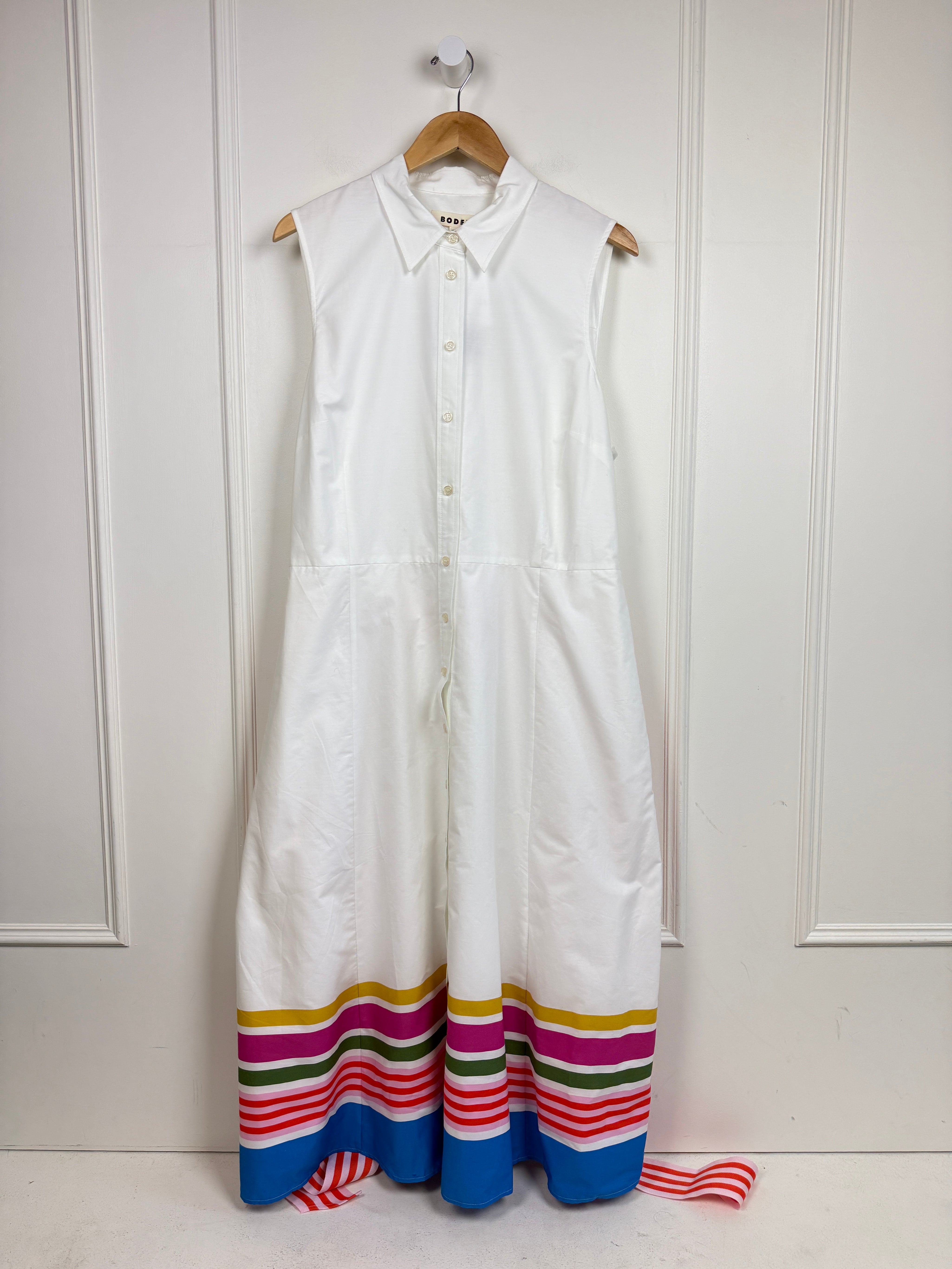 Boden White Belted Dress (3X)