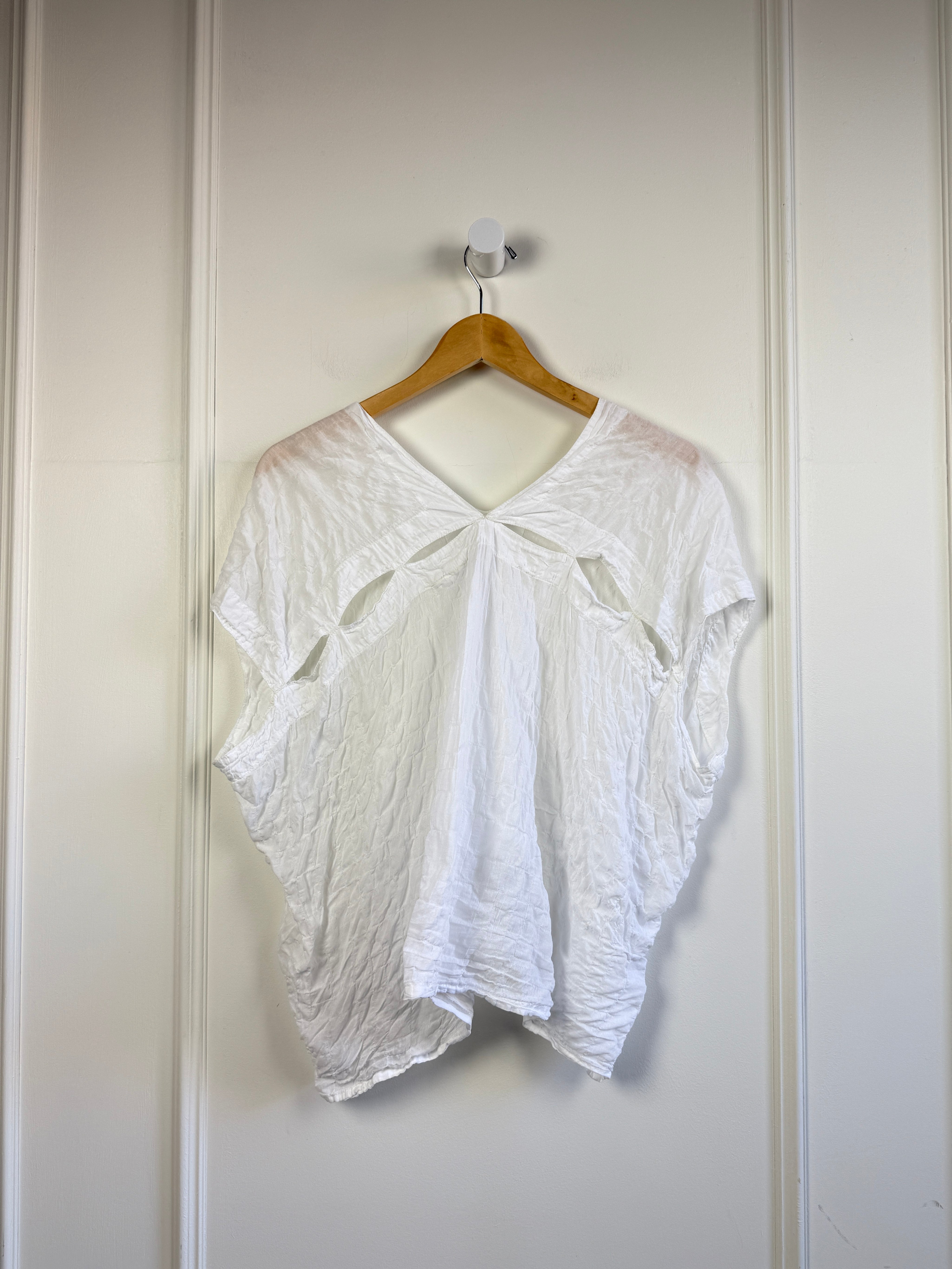 Atelier Delphine White Crinkle Top (S)