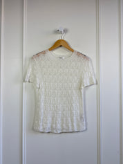 Vince White Lace Top (M)