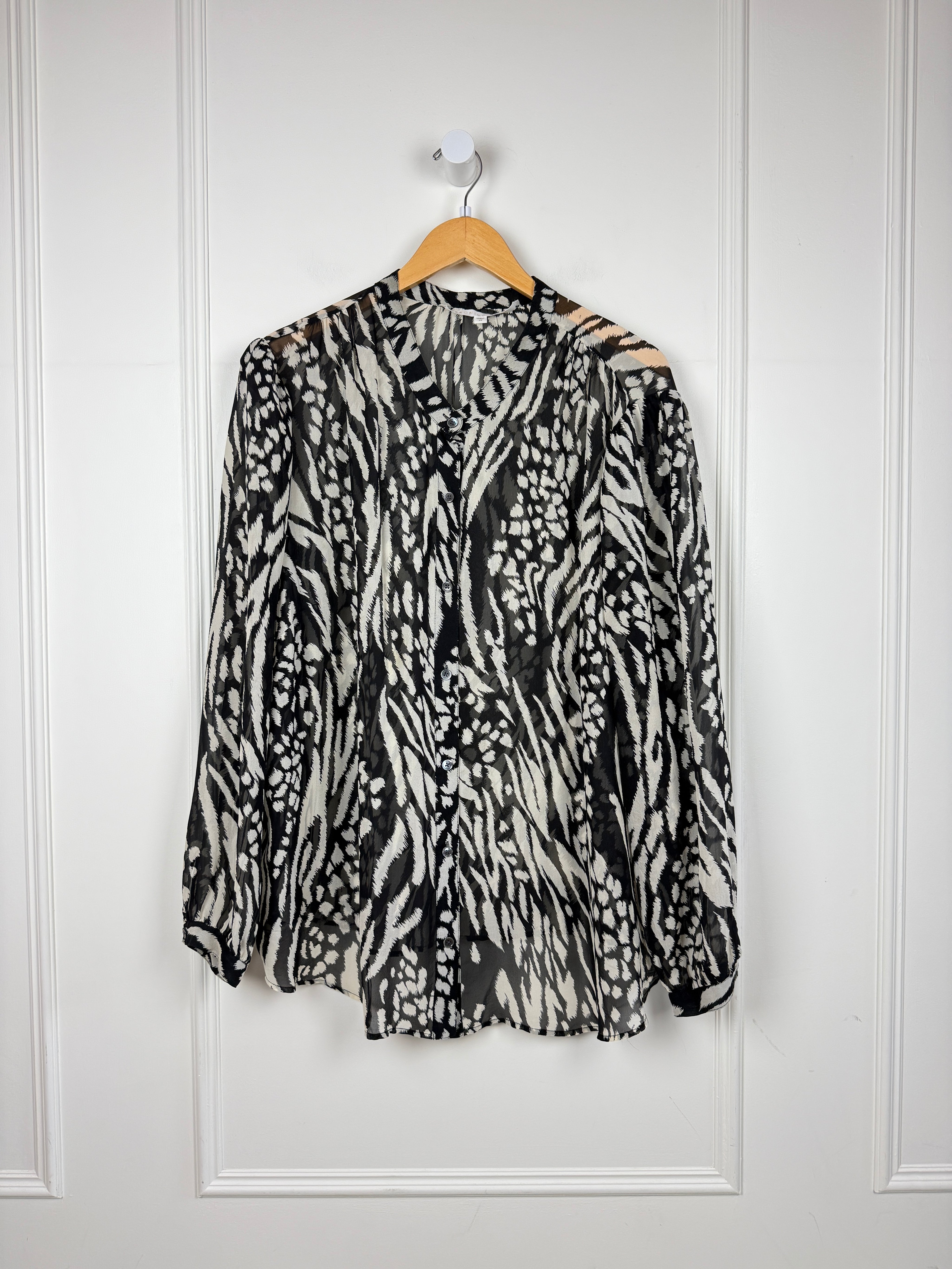 Veronica Beard Sheer Button Up (3X)
