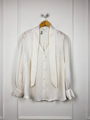 Veronica Beard White Button Up Blouse (3X/22)